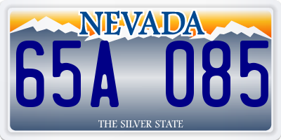 NV license plate 65A085