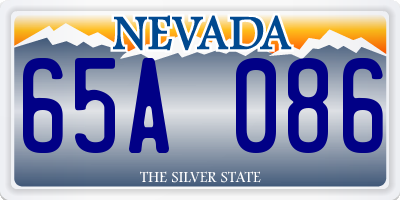 NV license plate 65A086