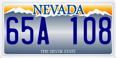 NV license plate 65A108