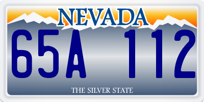 NV license plate 65A112