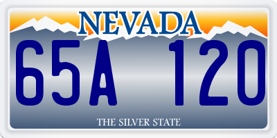 NV license plate 65A120