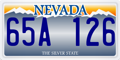 NV license plate 65A126