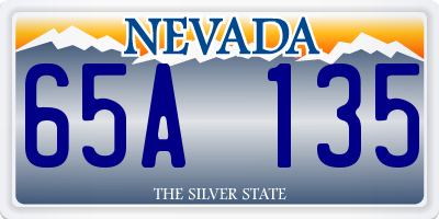 NV license plate 65A135