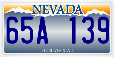 NV license plate 65A139