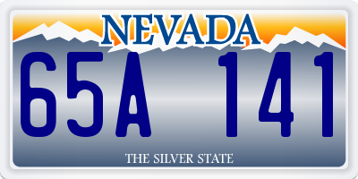 NV license plate 65A141