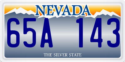 NV license plate 65A143