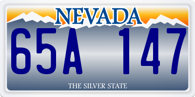 NV license plate 65A147
