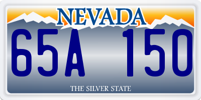 NV license plate 65A150