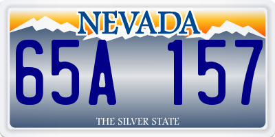 NV license plate 65A157