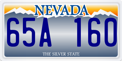 NV license plate 65A160