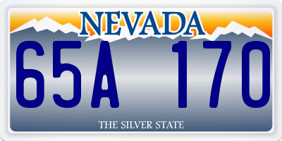 NV license plate 65A170