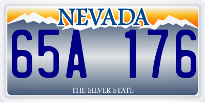 NV license plate 65A176