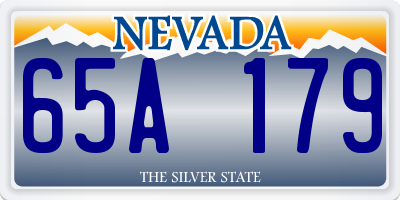 NV license plate 65A179