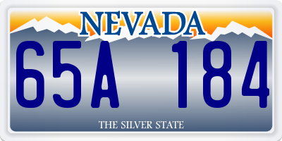 NV license plate 65A184