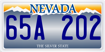 NV license plate 65A202