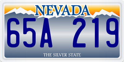 NV license plate 65A219