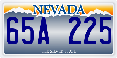 NV license plate 65A225