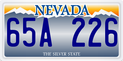 NV license plate 65A226