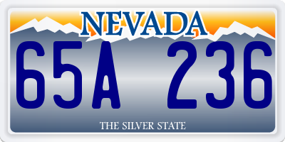 NV license plate 65A236