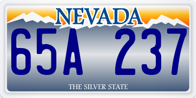 NV license plate 65A237