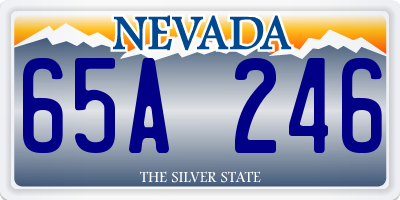 NV license plate 65A246