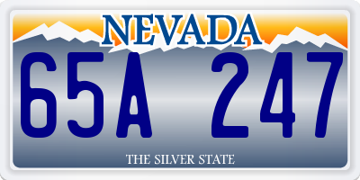 NV license plate 65A247