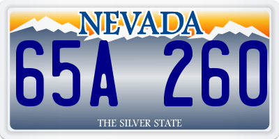 NV license plate 65A260