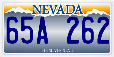 NV license plate 65A262