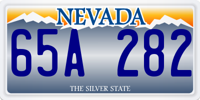 NV license plate 65A282