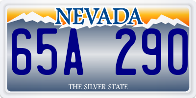 NV license plate 65A290