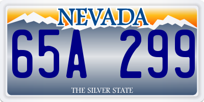 NV license plate 65A299