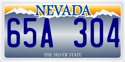 NV license plate 65A304