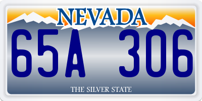 NV license plate 65A306