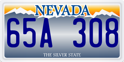 NV license plate 65A308