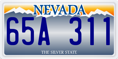 NV license plate 65A311