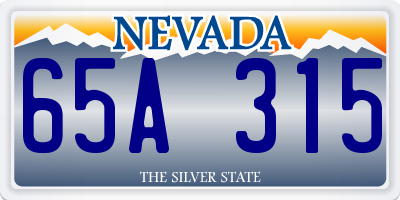 NV license plate 65A315