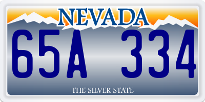 NV license plate 65A334