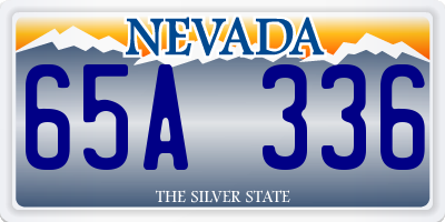 NV license plate 65A336