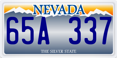 NV license plate 65A337