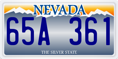 NV license plate 65A361