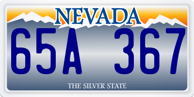 NV license plate 65A367