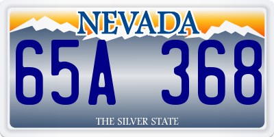 NV license plate 65A368