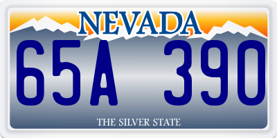 NV license plate 65A390
