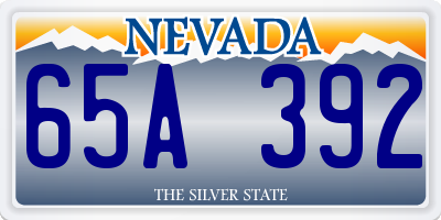 NV license plate 65A392