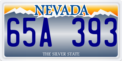NV license plate 65A393