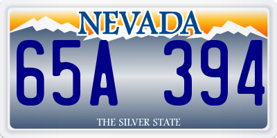 NV license plate 65A394