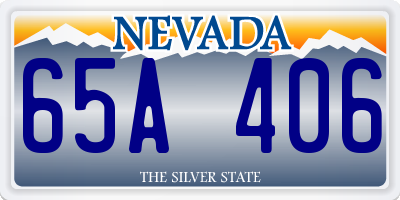 NV license plate 65A406