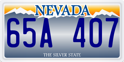 NV license plate 65A407