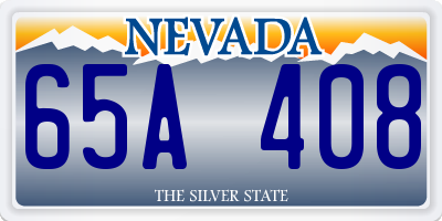 NV license plate 65A408