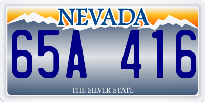 NV license plate 65A416